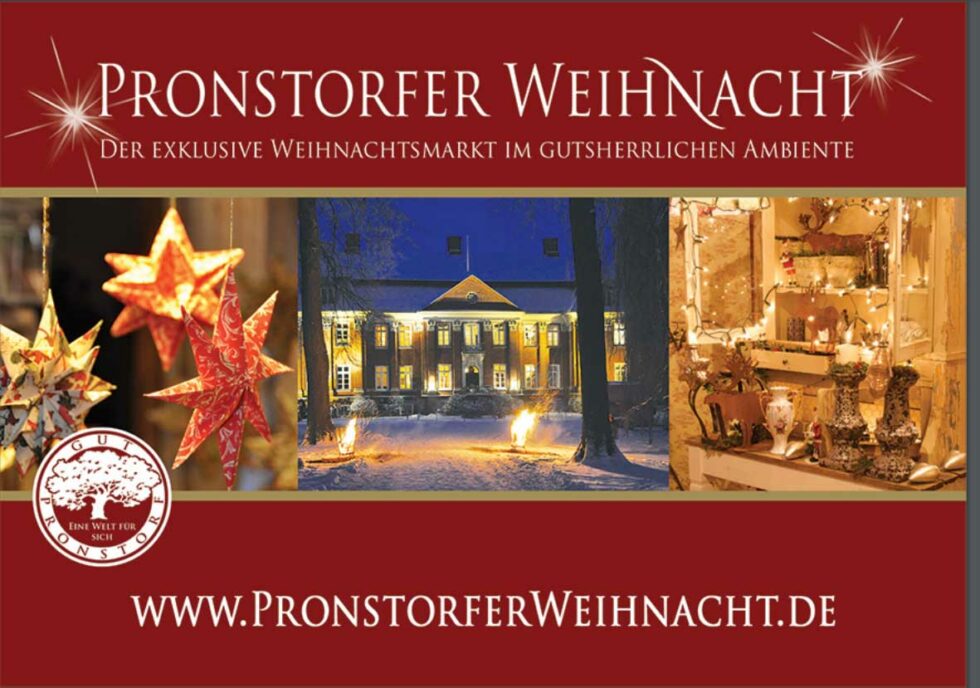 Pronstorfer Weihnachtsmarkt im gutsherrlichen Ambiente